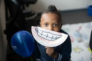 paper plate smile